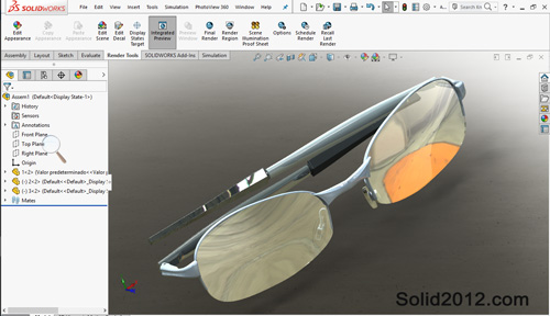 آموزش solidworks طراحی مدل عینک